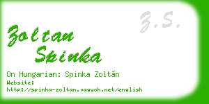 zoltan spinka business card